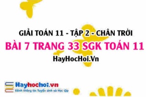 Bài 7 trang 33 Toán 11 tập 2 Chân trời sáng tạo